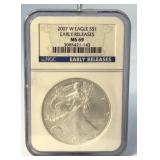 2007 W Silver Eagle Early Release NGC MS 69