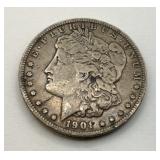 1901 O US Morgan silver dollar