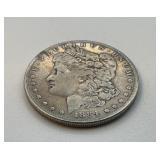 1884 US Morgan silver dollar