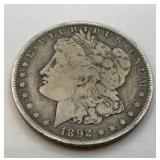 1892 O US Morgan silver dollar