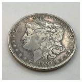 1891 US Morgan silver dollar