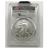 2002 PCGS Gem uncirculated silver eagle
