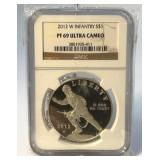 2012 W Infantry silver dollar NGC PF 69 ultra
