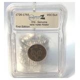 1734 New York Penny First Edition