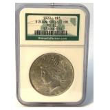 1922 US Silver Peace Dollar Binion Collection MS