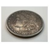 1882 US Morgan silver dollar