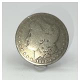 1880 US Morgan silver dollar