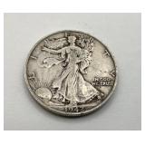 1942 S US walking liberty half dollar