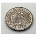 1847 US Seated Liberty Half Dollar