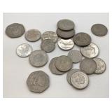 Assorted lot of foreign coins