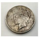 1922 D US Silver Peace Dollar