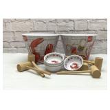 Melamine Lobster cracking set