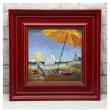 FRAMED LIGHTHOUSE BEACH ART