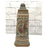 VTG TALL GERZ German embossed Stein pewter lid