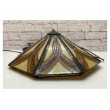 Craftsman Bungalow stained glass chandelier  vtg