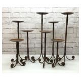Wrought iron candlesticks 12