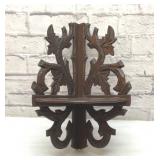 Antique walnut corner shelf 16