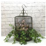 Decorative wooden birdcage with Ivy