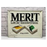 VTG MERIT CIGARETTE METAL SIGN