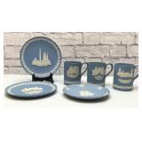WEDGWOOD CHRISTMAS PLATES, MUGS