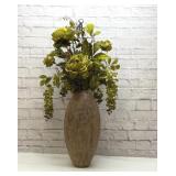 NATUZI LG VASE WITH FLORALS