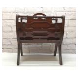 Antique mahogany magazine rack 16 x 17 x 18W