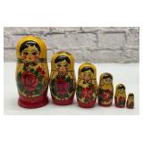 6 NESTING DOLL RUSSIAN  MATROYSHKA