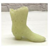 Fenton custard glass boot daisy & button