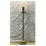Antique brass floor lamp