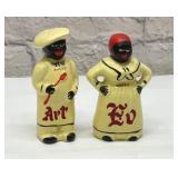 Black Americana salt and pepper shakers