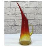 KANAWHA Amber crackle glass EWER