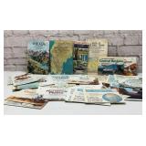 Assorted VTG maps of USA, CANADA, THE ALPS