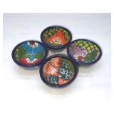 4 sm Mexican Talevera bowls 2.5