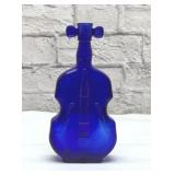 COBALT GLASS VIOLIN VASE