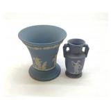 2 WEDGWOOD jasperware vases 3.5"