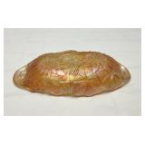 VTG carnival glass, Indiana Lily Pond relish dish