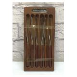 Vintage town and country steak knife set