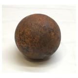Civil War solid shot cast iron cannonball 2 1/4