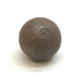 Civil War solid shot iron cannonball 2 1/4