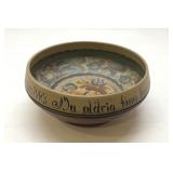 Large hand painted Norway wood bowl