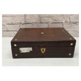 Antique inlaid mahogany lap desk