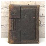 Antique leather bound photography book