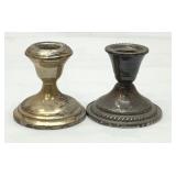 Sterling silver weighted candlesticks