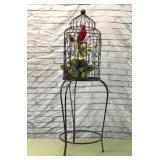 48" Metal bird cage on stand