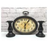 Country clock & Candlesticks 13ï¿½ï¿½
