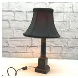 Black toleware lamp 16ï¿½ï¿½