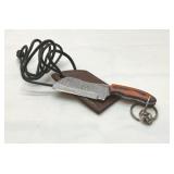 Miniature custom made chef knife keychain