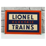 Lionel electric trains, porcelain sign