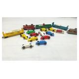 Vintage toy, miniature cars, and trains