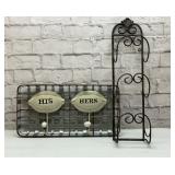 POWDER ROOM BASKETS, HIS HERS ROBE HOOKS